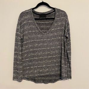 Harlowe & Graham Light Black, Grey, and White Sweater Top